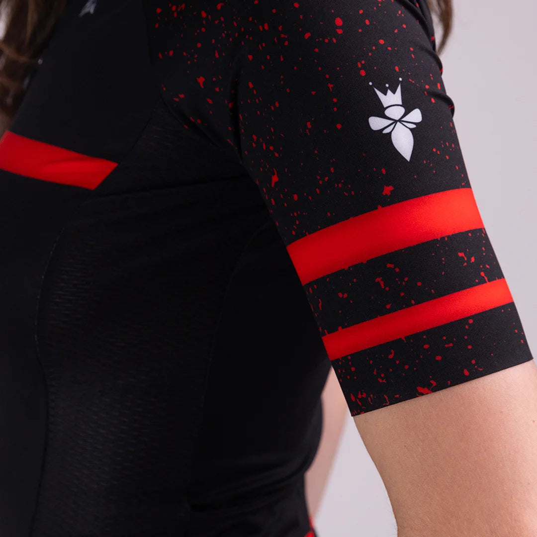 Maillot vélo Femme Red Grunge